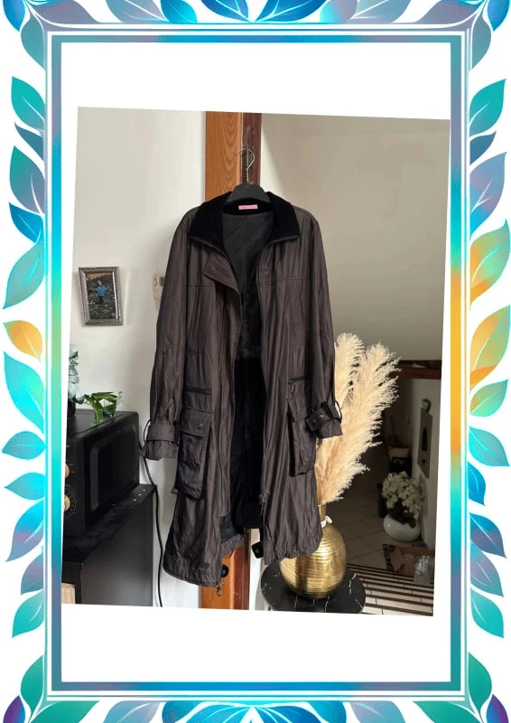 Manteau long mi saison taille 1 (S/M)